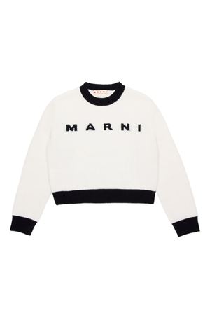 maglione in lana bianco MARNI KIDS | M00993M00ML0M111